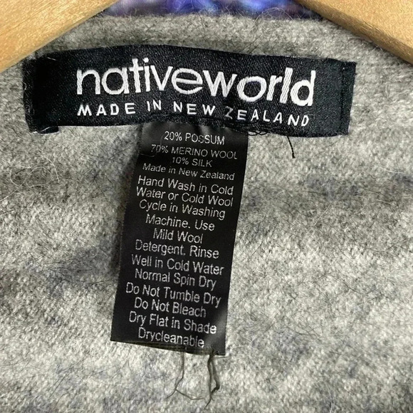 Women’s Pancho Sweatshirt Top Grey One Size Native world - Picture 3 of 8